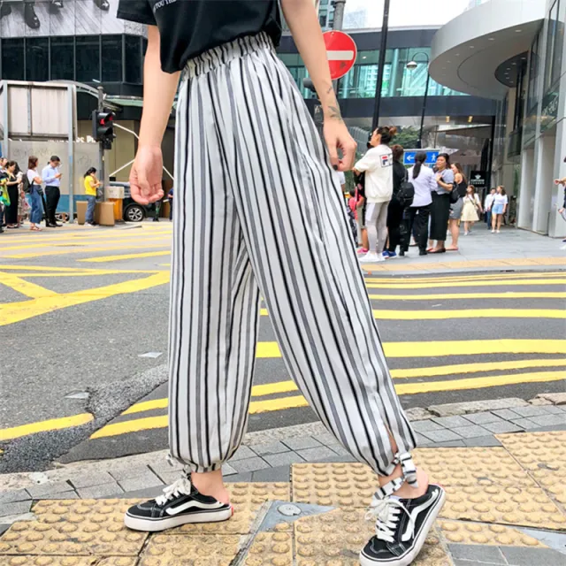 Ice Silk Bloomers Women Summer Thin Loose Chiffon Wide Leg Pants White - Shop at LoveMi