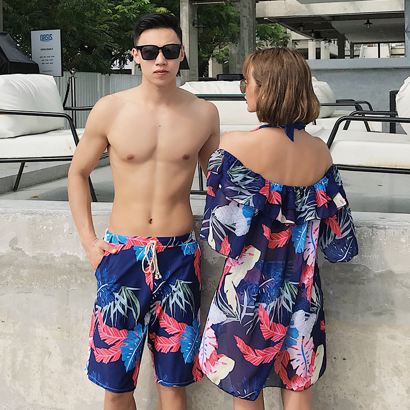 Couple Swimsuit Women'S Three-Piece Skirt Split Bikini Small Chest Steel Plate Gathered To Cover Belly Was Thin And Sexy