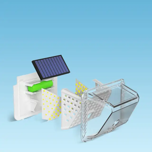 Four-Sided Solar Human Body Induction Wall Lamp
