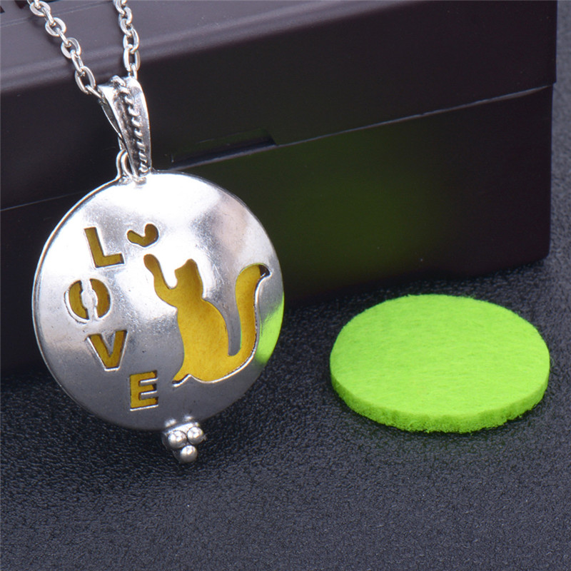 30mm Owl Aromatherapy Essential Oil Diffusion Necklace