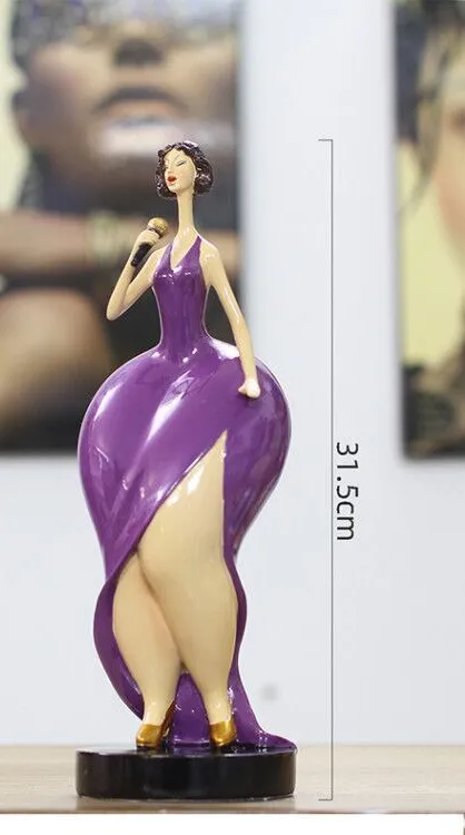 New Plus Size Lady Figurine Woman Ornament Home Decorations Girl Statue Sculpture See Picture - Shop at LoveMi
