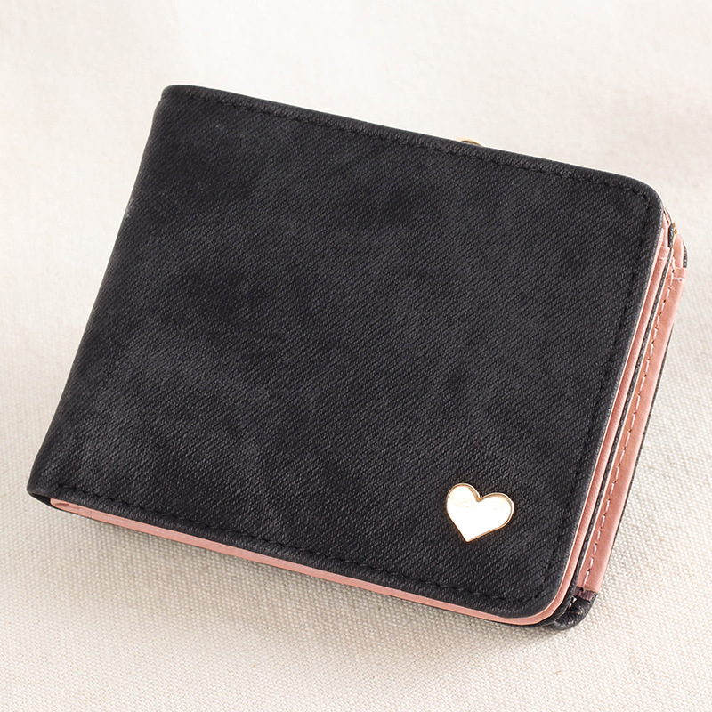 Fashion Multicolor Imitation Denim Leather Wallet Black - Shop at LoveMi