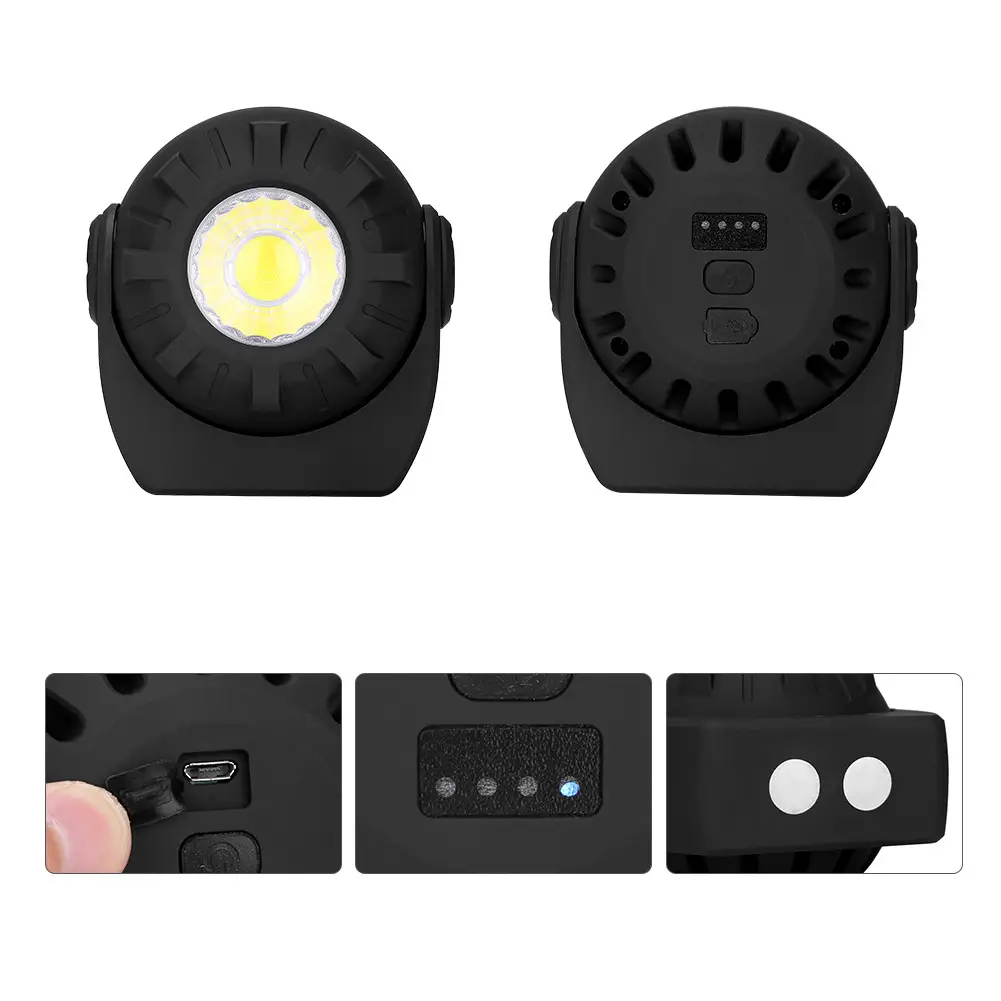 COB Rechargeable Work Light Spherical With Magnetic 180 Degree Adjustment