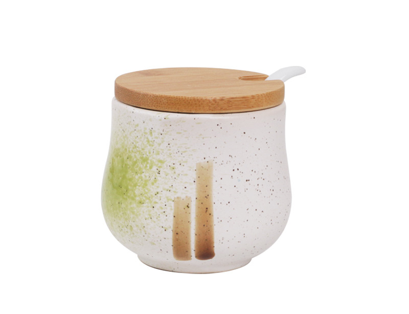 Small green moss seasoning jar