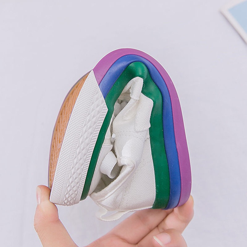 Title 2, Rainbow Canvas Shoes Women