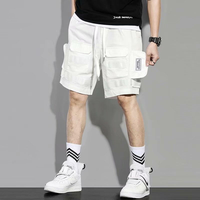 Overalls Shorts Men'S Trend Loose Functional Wind Five-Point Pants