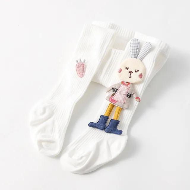Spring Autumn Kids Knitted Children Pantyhose Cotton Double Needle Tights for Girls Cute Animal Baby Girl Winter Clothes White - Shop at LoveMi