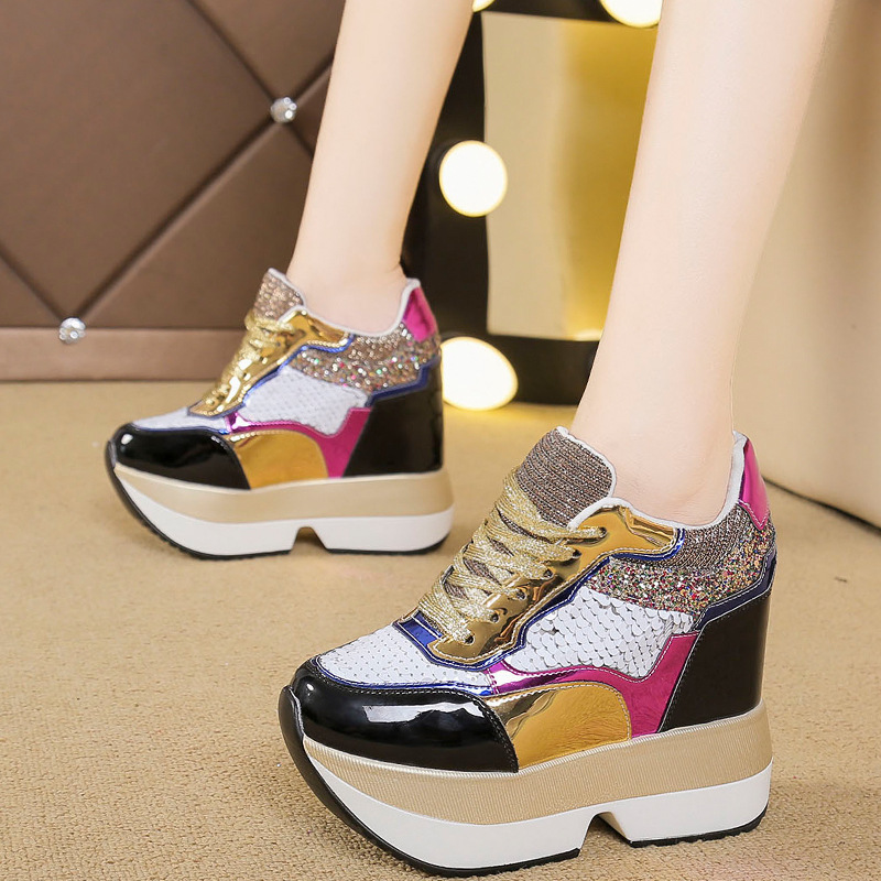 Korean version of the platform platform shoes high heel casual shoes sports daddy shoes