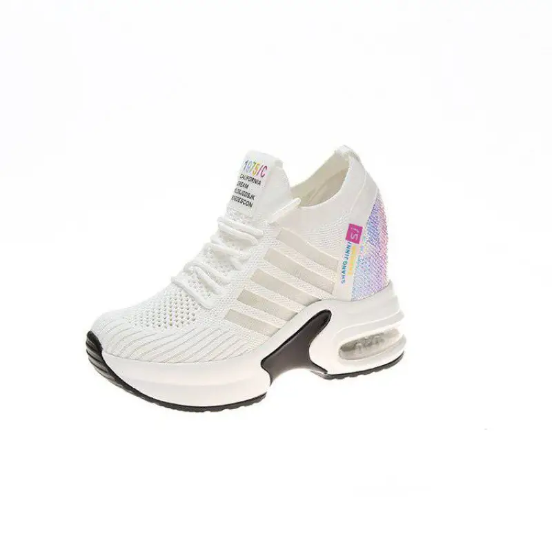 In-Sole Heightening Shoes Korea Through British Style Super Fire Good Cow Lazy Shoes