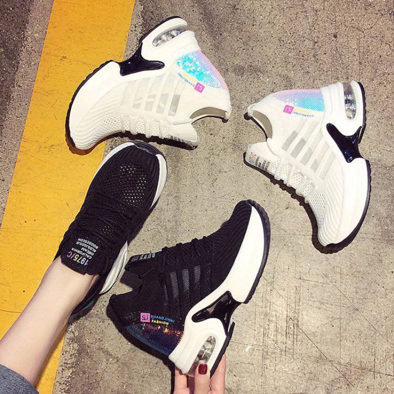 In-Sole Heightening Shoes Korea Through British Style Super Fire Good Cow Lazy Shoes