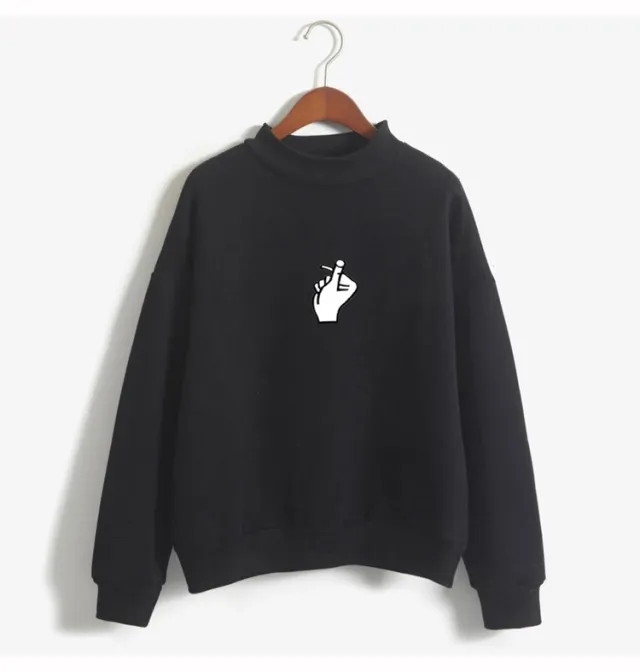 Fast Selling Popular Women''s Clothing Korean Ulzzang Love Finger Than Heart Gesture Plush Sweater 08Style 2Xl - Shop at LoveMi