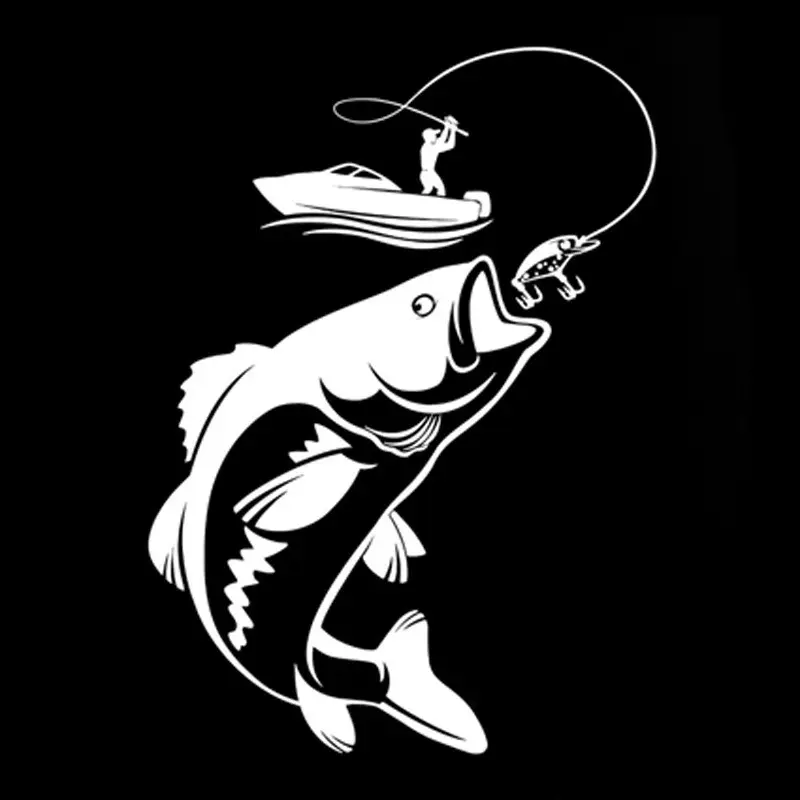 Fishing Car Stickers Fish Wall Waterproof