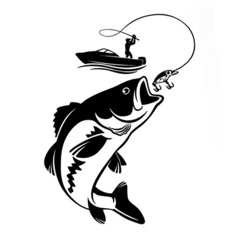 Fishing Car Stickers Fish Car Wall Waterproof