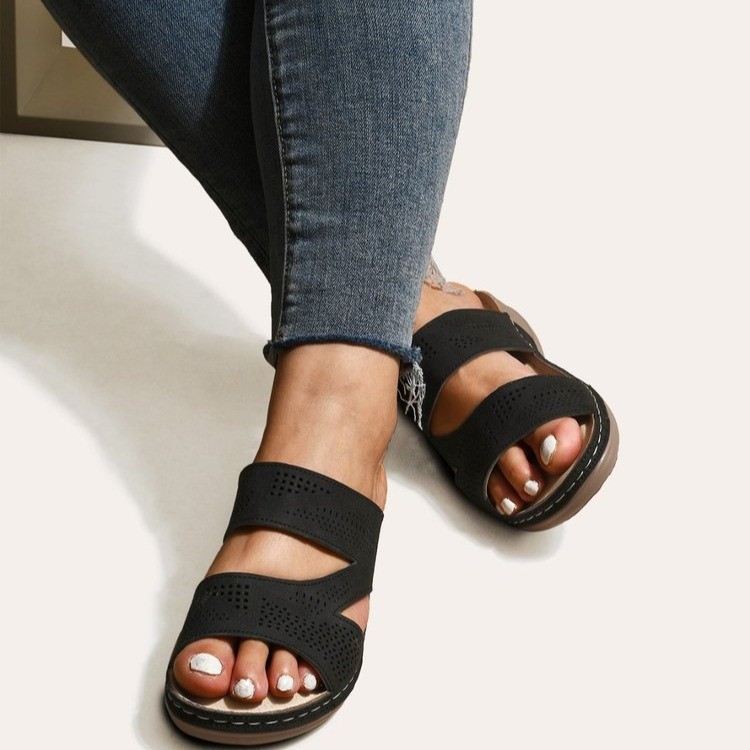 Slippers Women's Sandals New Summer Outerwear Platform Sandals Black - Shop at LoveMi