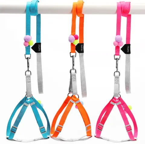 Colorful Fluffy Ball Cat Traction Rope Small and Medium-Sized