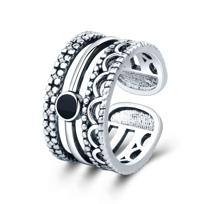 Round Epoxy Ring Creative Gift Exquisite Handmade Ring