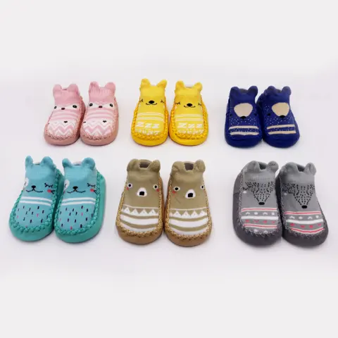 Children's Cartoon Non Slip Combed Cotton Floor Footwear Baby