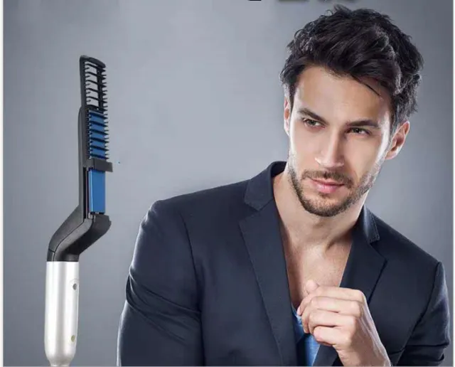 Korean Men'S Oil Head Hairdressing Comb New Style Men'S And Women'S Straight Hair Comb Styling Comb Electric Hairdresser White - Shop at LoveMi