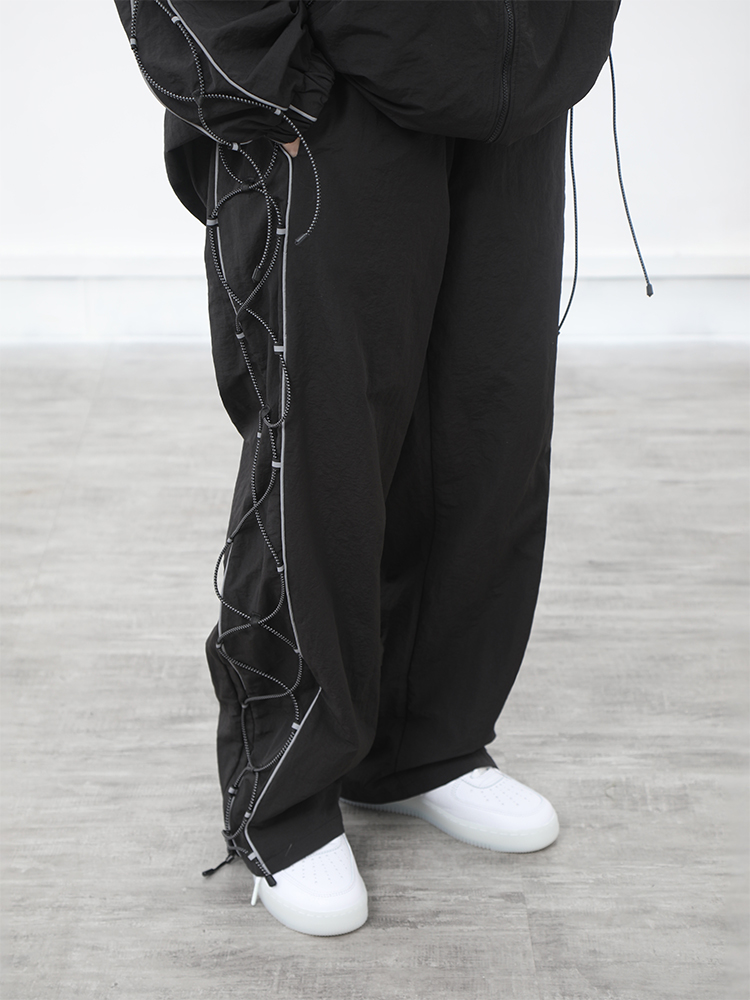 Title 6, Loose Straight Leg Tethered Long Trousers