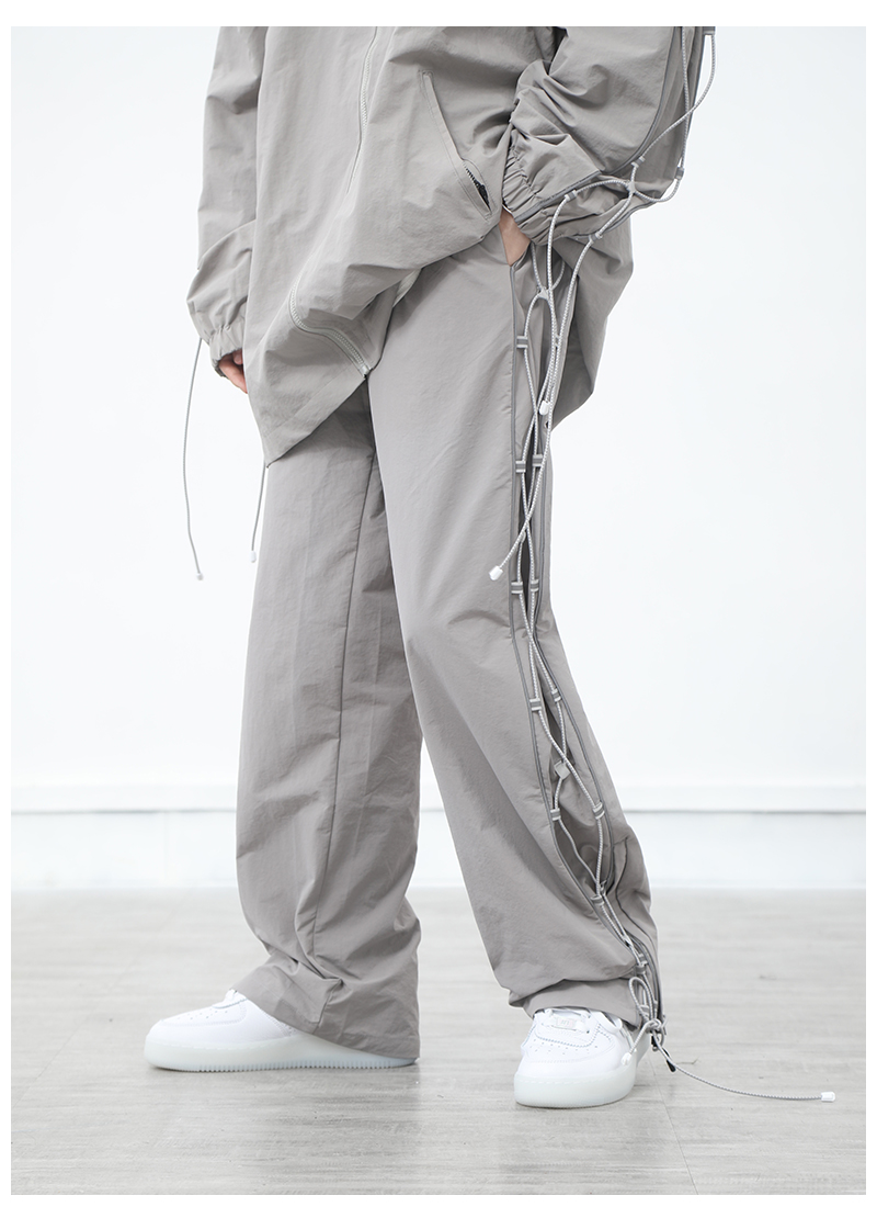 Title 7, Loose Straight Leg Tethered Long Trousers