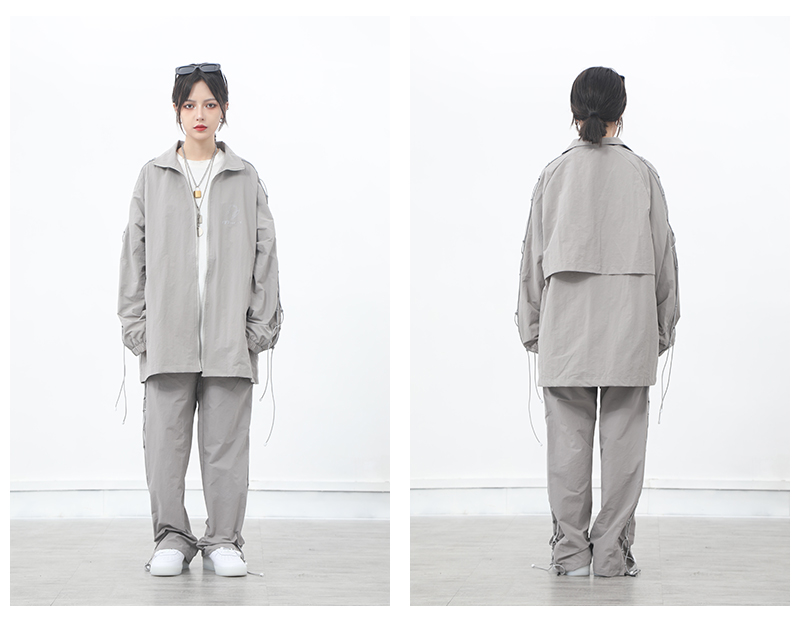 Loose Straight Leg Tethered Long Trousers