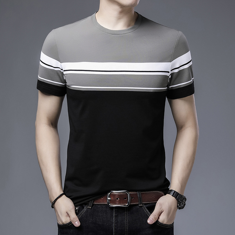 Summer New Round Neck Men's Half Sleeved Shirt Bottoming Shirt