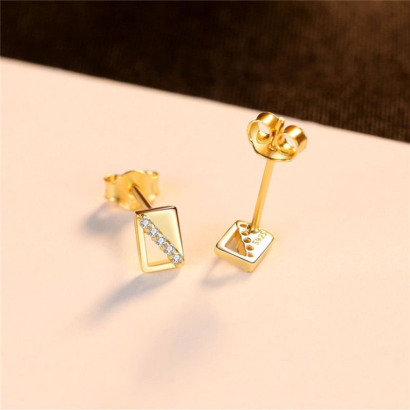 Korean Simple 925 Sterling Silver Stud Earrings
