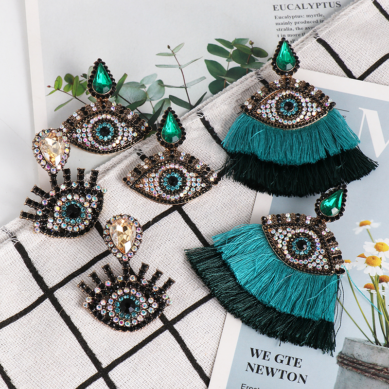 Tassel Personality Eye Shape Earrings Accessories Manufacturers Spot Earrings