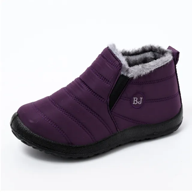 Warm Non Slip Parents Lazy Leisure Lightweight Waterproof Umbrella Cloth Snow Boots Purple - Shop at LoveMi