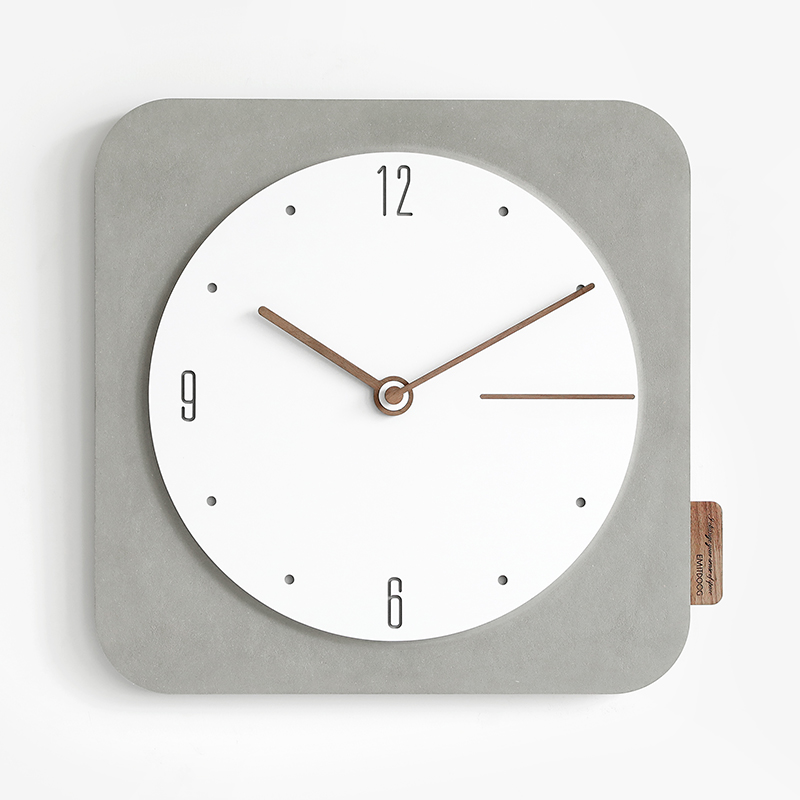 Square Wooden Wall Clock, Silent Movement, picture 4 of 5
