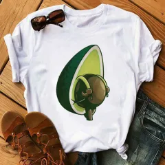 Ladies' New Avocado Print T Shirt Bottoming Shirt - View 1