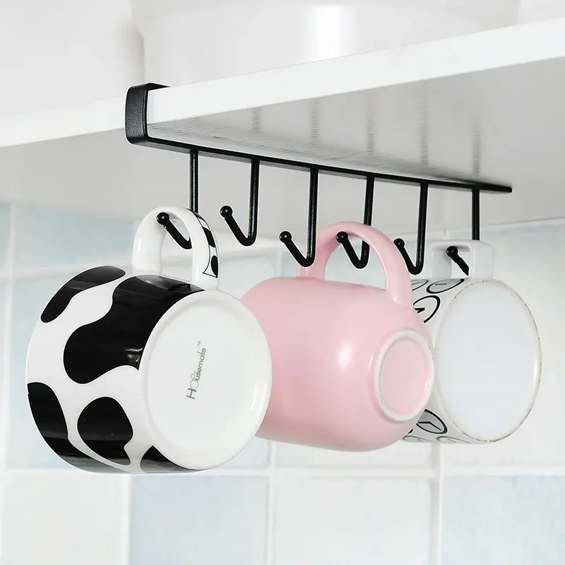 Wrought Iron Cabinet Storage Rack Free Punching Multi-function Row