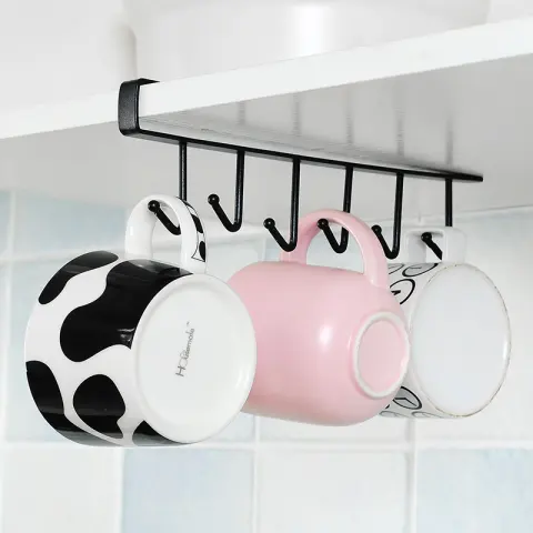 Wrought Iron Cabinet Storage Rack Free Punching Multi-function Row
