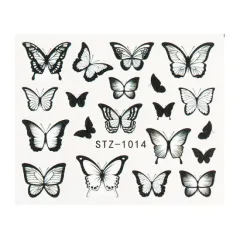 Nail Art Sticker Retro Watercolor Big Butterfly Nail Watermark Sticker - View 1