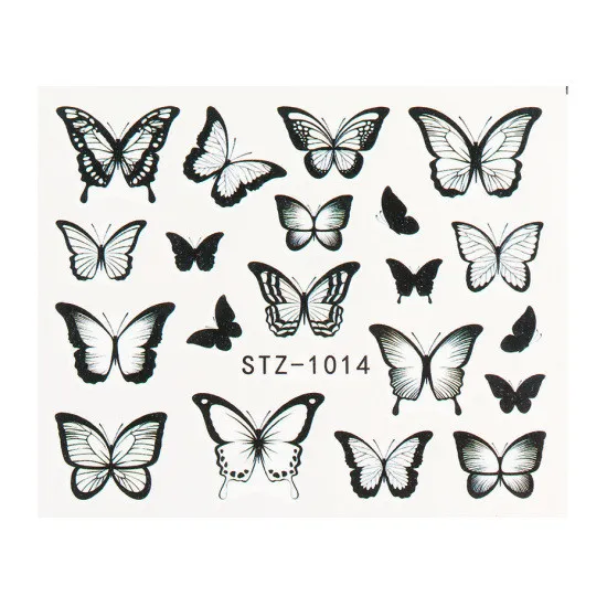 Nail Art Sticker Retro Watercolor Big Butterfly Nail Watermark Sticker - Shop at LoveMi