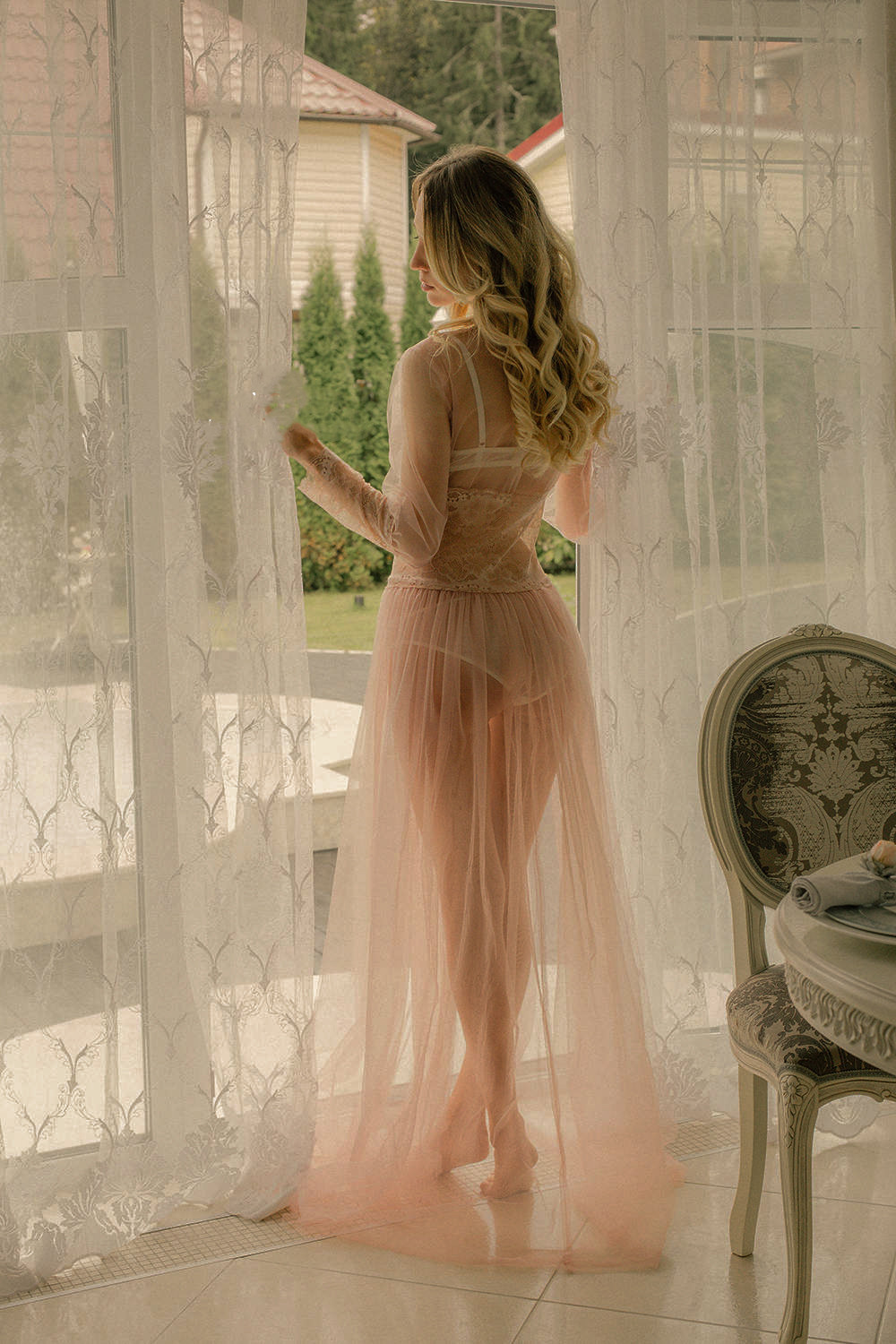  Spring Dress New Retro French Light Wedding Dress Lace Long Sleeve Dress Princess Wind FAIRY DRESS