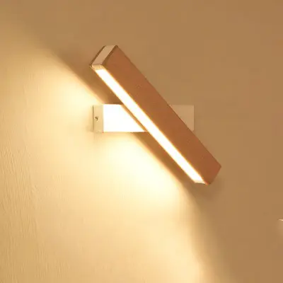 Wooden LED Wall Lamp Modern Adjustable Lighting