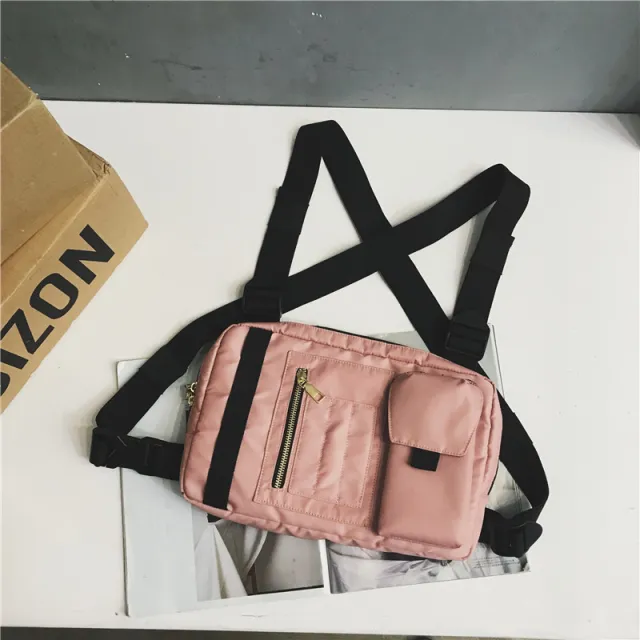 Tooling Vest Bag Dark Fan Energy Chest Bag Pink - Shop at LoveMi