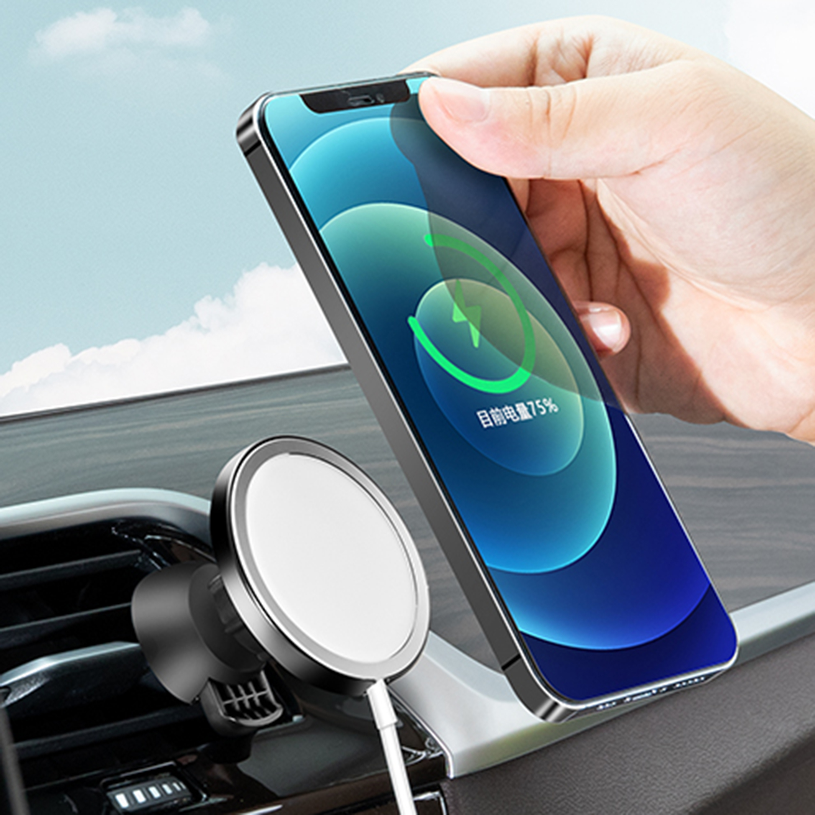 The New Product Is Suitable For Car Wireless Charging And Magnetic Wireless Charger 15W Fast Charging - Image 4