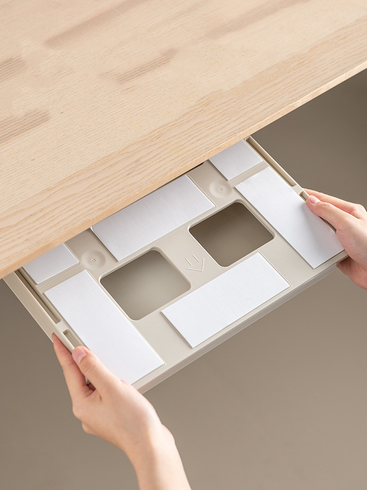 Title 1, Under Desk Drawer Adhesive Storage Box For Offi...