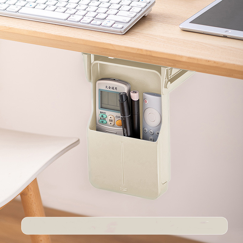 Title 4, Under Desk Drawer Adhesive Storage Box For Offi...