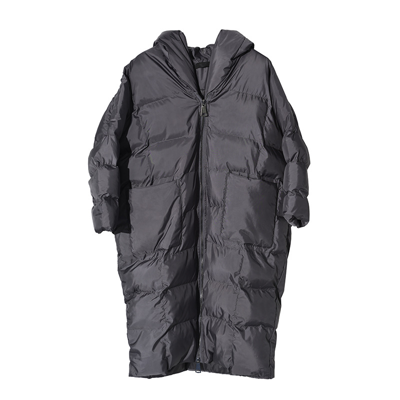 Winter Loose Plus Size Bf Tooling Long Hooded Cotton-Padded Jacket New Quilted Jacket