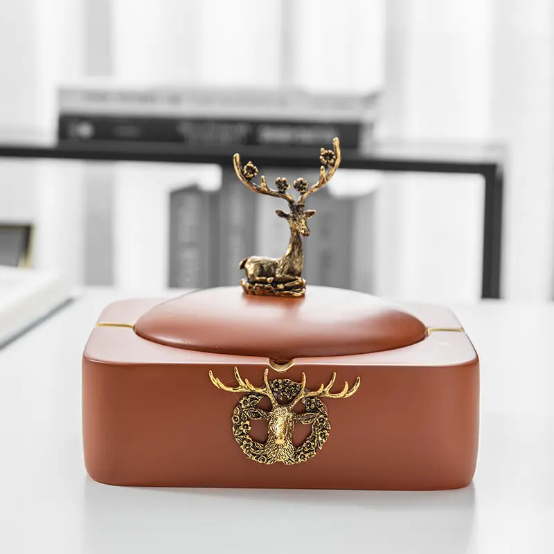 Ashtray with Lid Anti-fly Ash Ornament Pendulum