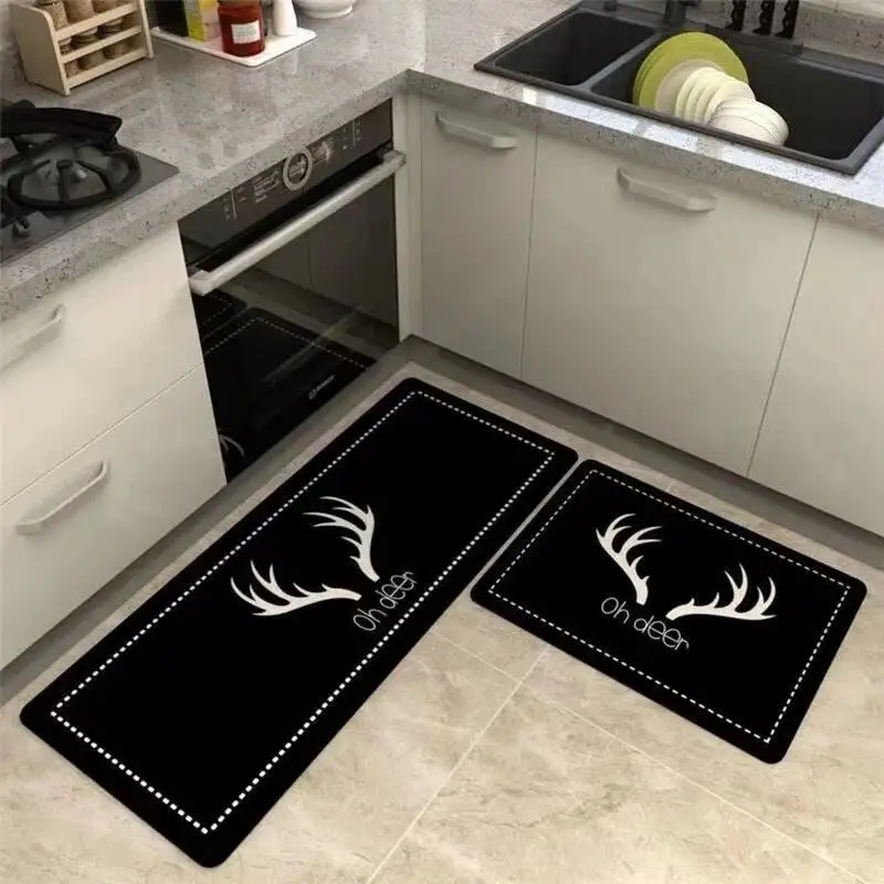 Kitchen Floor Mats Non-Slip Oil Drain Bathroom