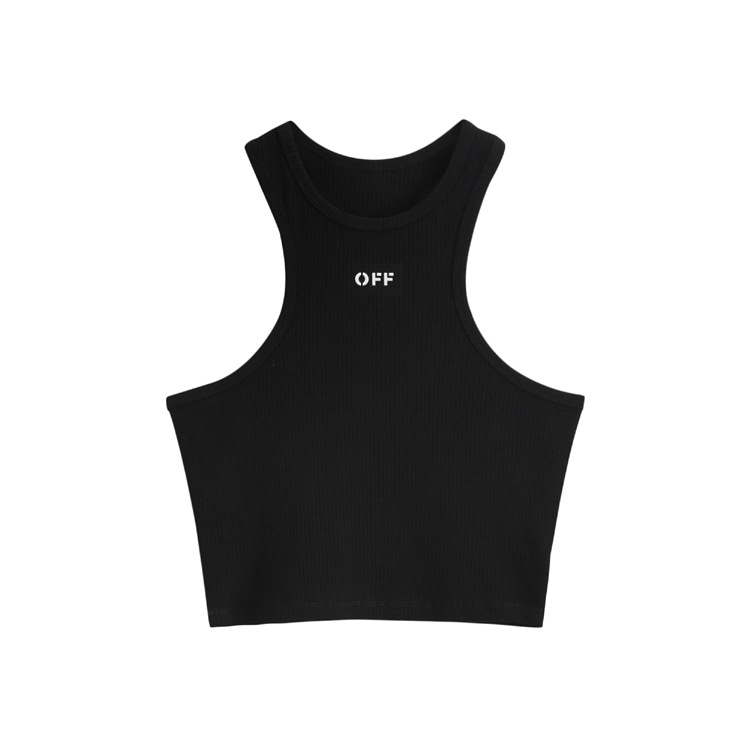 Women'S Off-Letter Sleeveless Short Crop Top