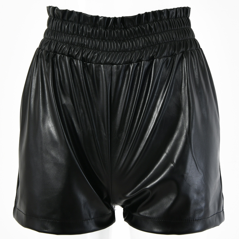 Casual Slimming Solid Color High Waist Elastic Trend Shorts Women'S A-Line Leggings