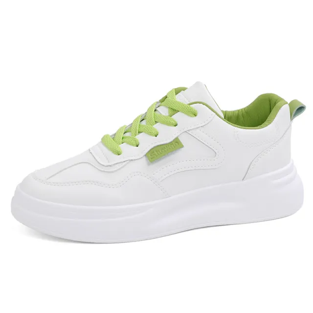 Students Show Feet Small Super Fire Breathable White Sneakers Green - Shop at LoveMi