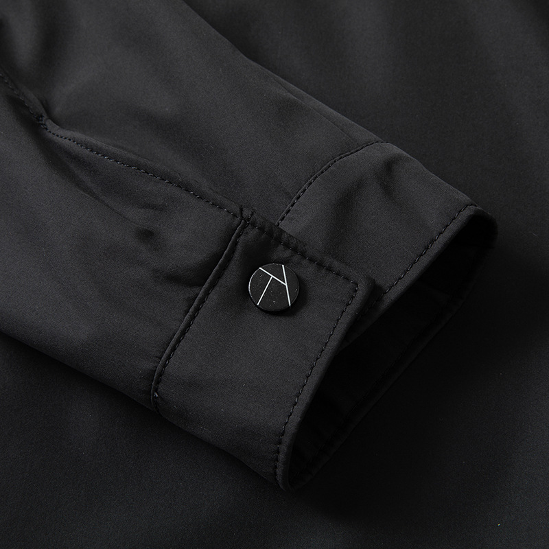 Men's Casual Fashion Stand Collar Jacket Solid Color Jacket