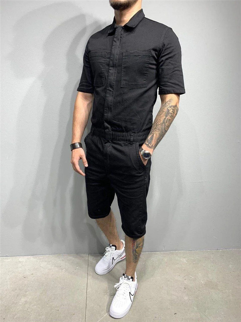 Men's Personalized Casual One-piece Short Sleeve Shirt Shorts