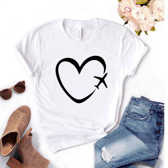 Title 3, Creative Space Heart Love Pattern Printed Top P...